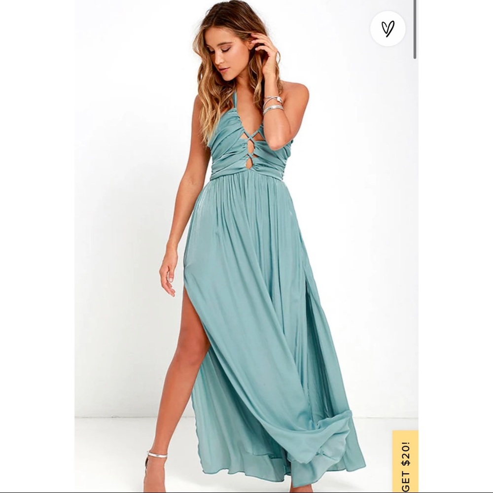 Maximum Magnificence Turquoise Blue Maxi Dress
